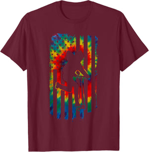 Tie Dye American Stunt Scooter Kick Trick Competition Shirt T-Shirt - T-Shirt | Maroon