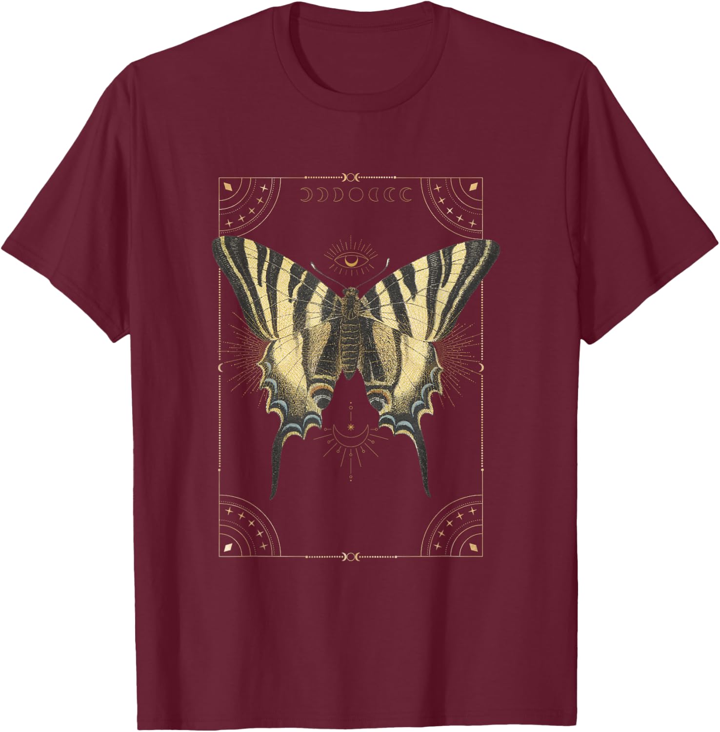 Celestial butterfly moth T-Shirt - T-Shirt | Maroon