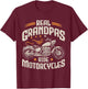 Real Grandpas Ride Motorcycles Funny Motorcycle Lover Biker T-Shirt - T-Shirt | Maroon