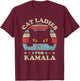 Cat Ladies for Kamala Harris Merch President 2024 Cat Lady T-Shirt - T-Shirt | Maroon
