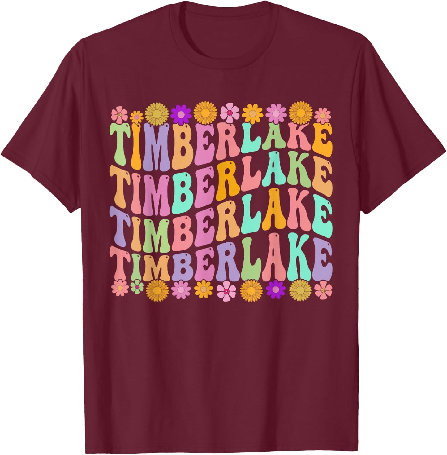 Timberlake Vintage Personalized Name I Love Timberlake T-Shirt - T-Shirt | Maroon