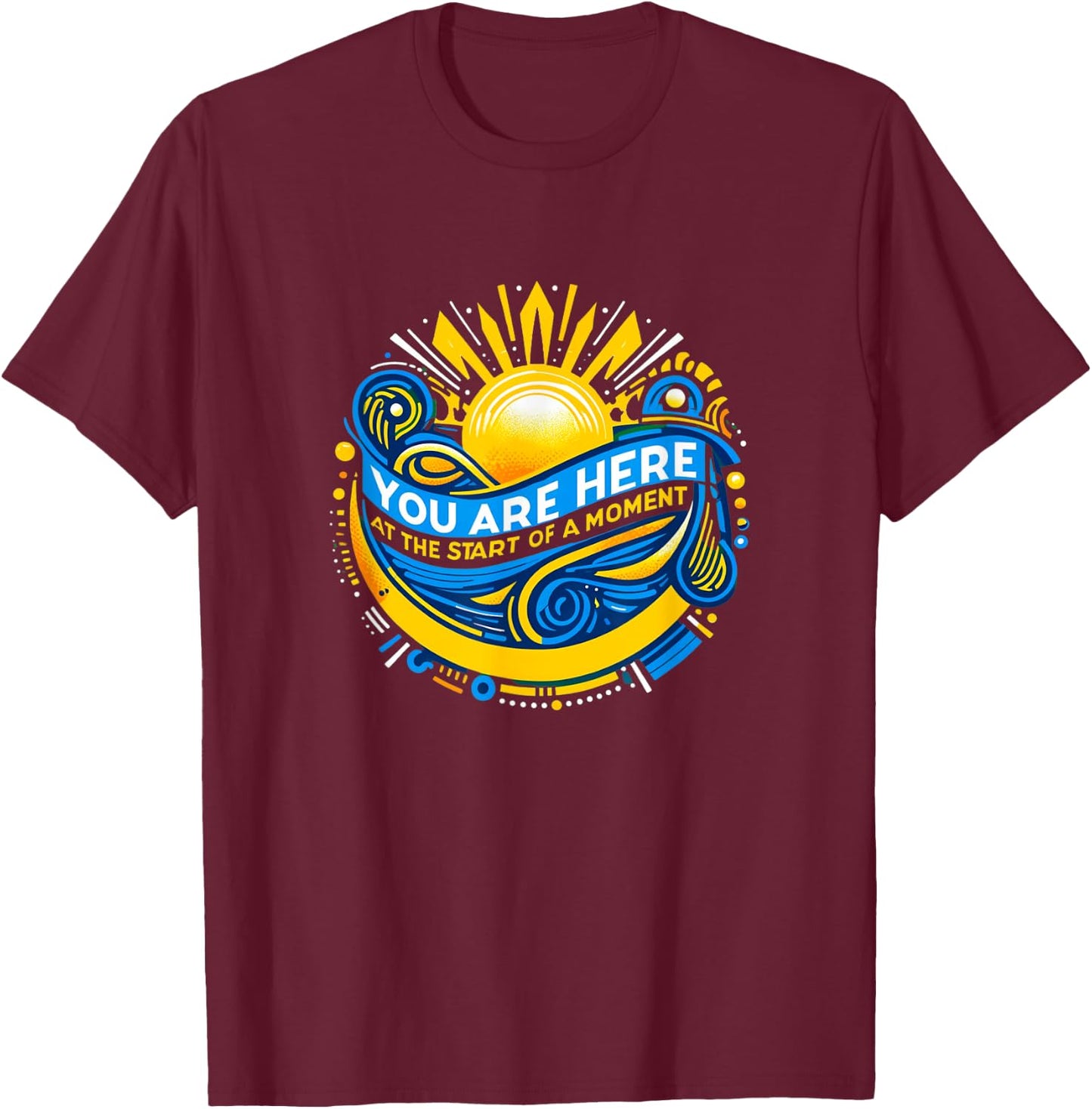 StageNotes You Are Here Come From Away Newfoundland Musical Theatre , Small, Black T-Shirt - T-Shirt | Maroon