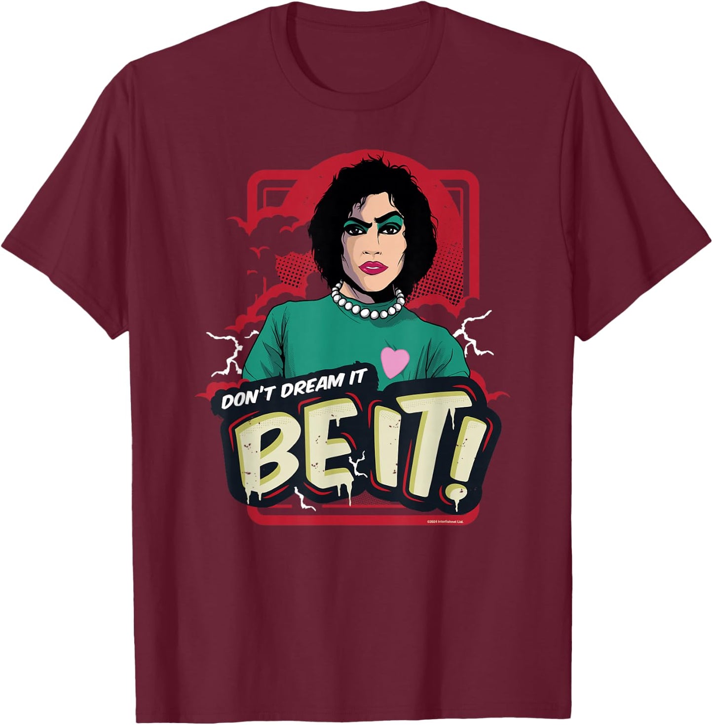 Rocky Horror Show Dr Frank N Furter Quote T-Shirt - T-Shirt | Maroon