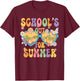 Schools Out For Summer Hawaii Beach Last Day Of School Retro Men Women Kids T-Shirt - T-Shirt | Maroon