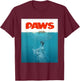 Paws cat funny , Kitten movie poster parody Men Women T-Shirt - T-Shirt | Maroon
