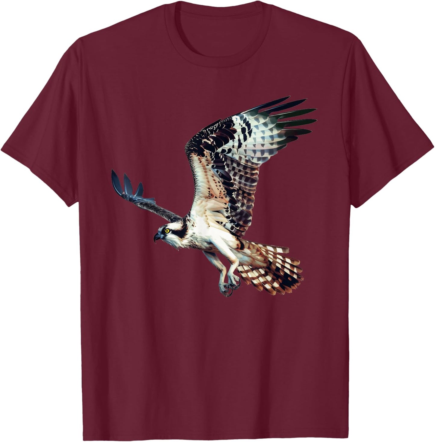 Osprey Bird With A Sunset T-Shirt - T-Shirt | Maroon