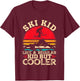 Ski Kid Like A Regular Kid But Cooler Funny Skiing Skier T-Shirt - T-Shirt | Maroon