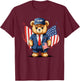 Trump Teddy Bear USA Flag Patriot Men T-Shirt - T-Shirt | Maroon