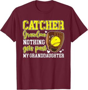 Softball Catcher Grandma of A Softball Catcher Grandmother T-Shirt - T-Shirt | Maroon