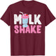 Retro Milk Shake Old School T-Shirt - T-Shirt | Maroon