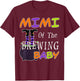 Funny Mimi Of The Brewing Baby Halloween Witch Baby Shower T-Shirt - T-Shirt | Maroon