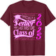 My Last First Day Senior Back to School 2025 Class Of 2025 T-Shirt - T-Shirt | Maroon