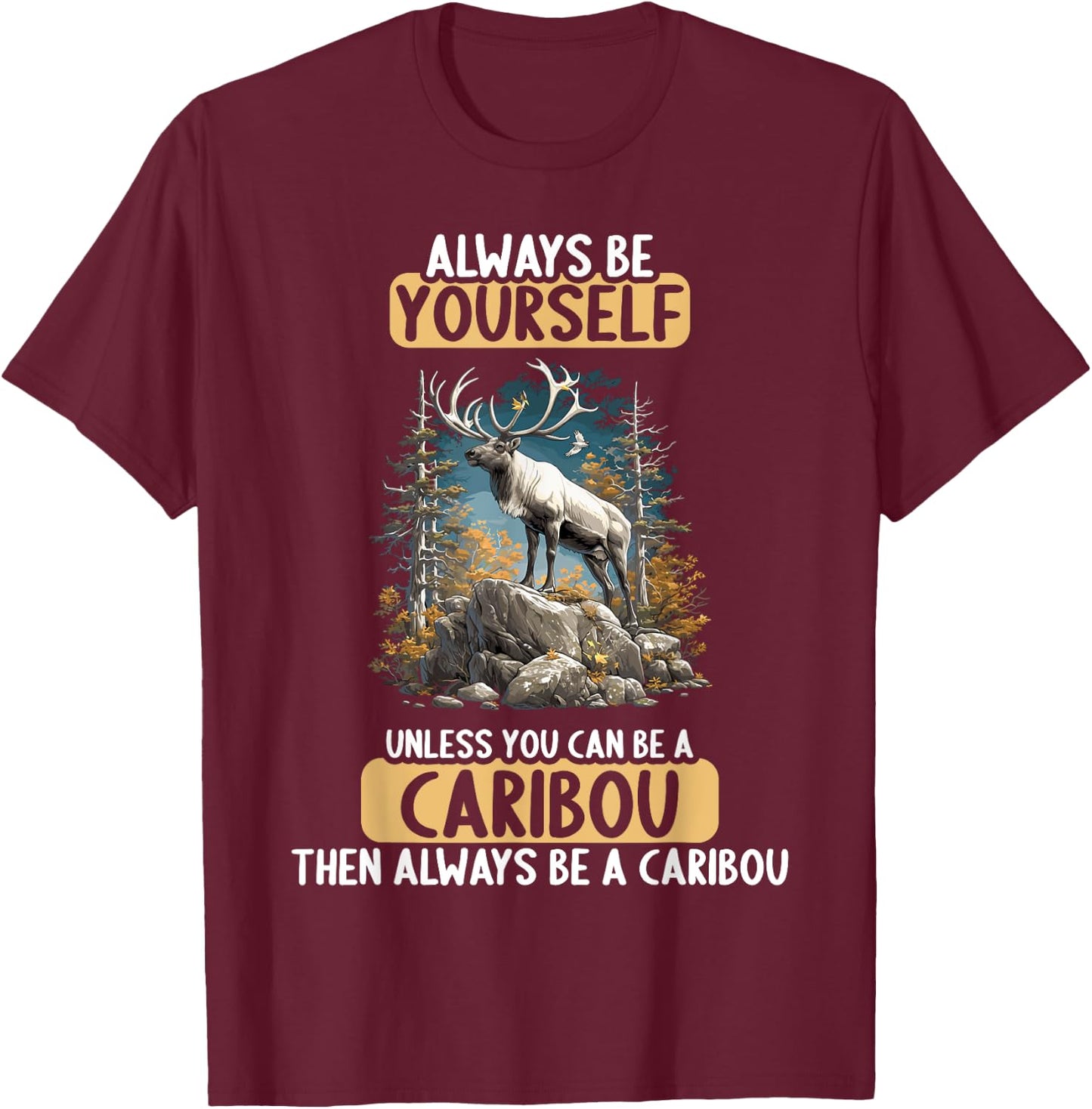Caribous Caribou T-Shirt - T-Shirt | Maroon