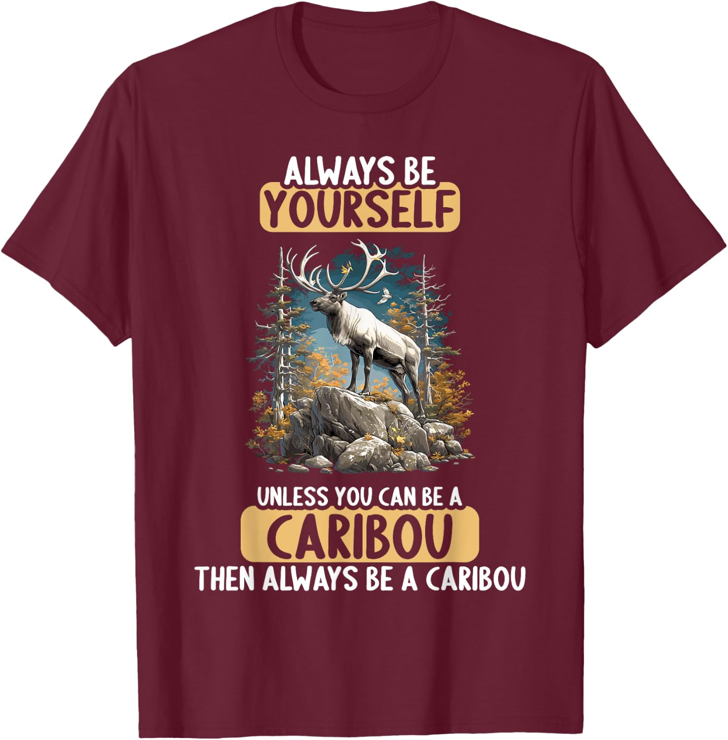 Caribous Caribou T-Shirt - T-Shirt | Maroon