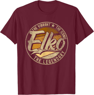 Elko NV | Nevada | Vintage Distressed T-Shirt - T-Shirt | Maroon