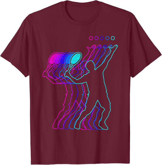 Tennis Player Gift Clothes For Boys Youth Men Kids Teens T-Shirt - T-Shirt | Maroon