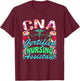 CNA Certified Nursing Assistant, CNA Medical Nurse T-Shirt - T-Shirt | Maroon