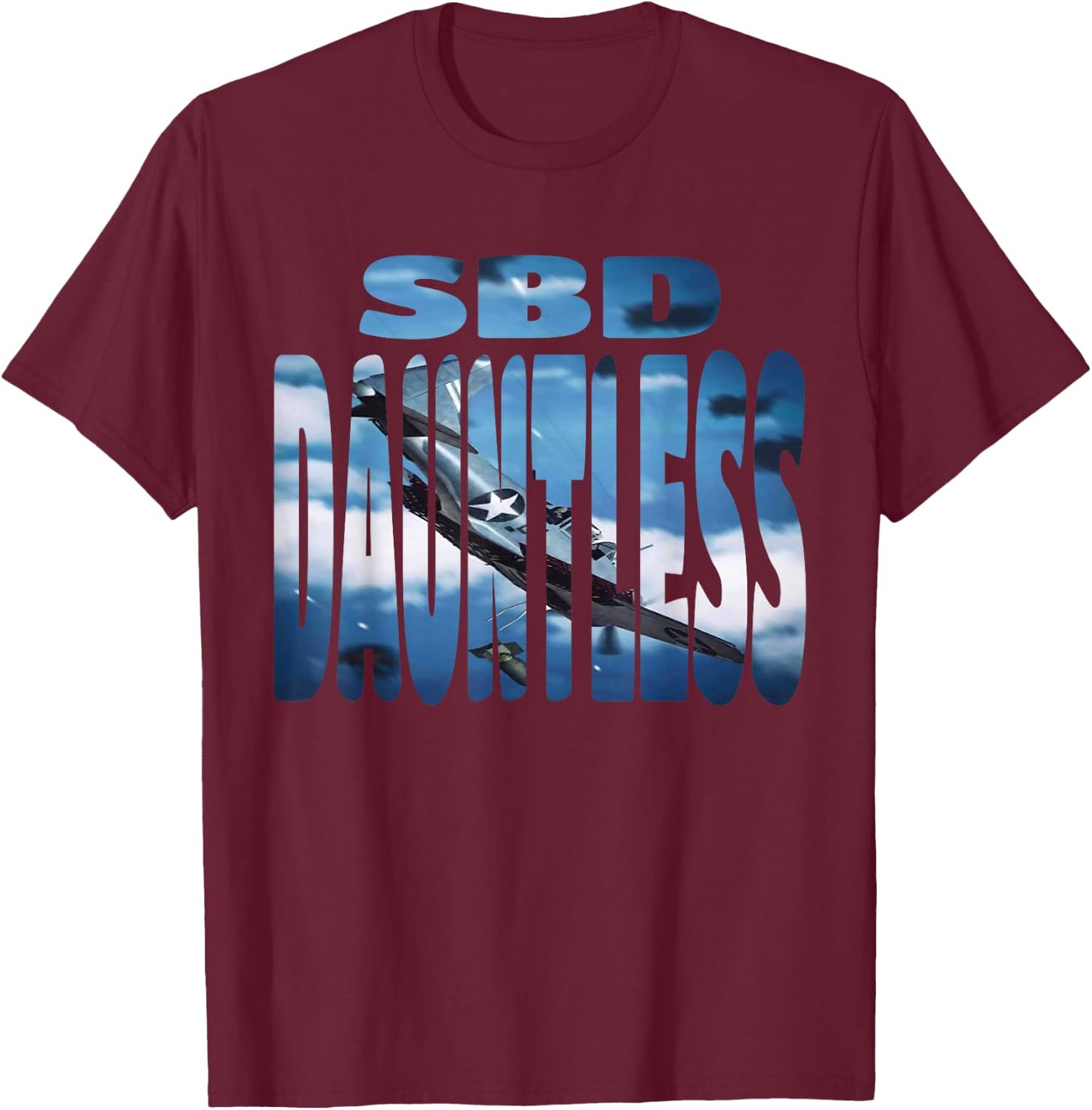 WW2 Warbirds SBD Dauntless Plane Aircraft Aviation Hobbyist T-Shirt - T-Shirt | Maroon