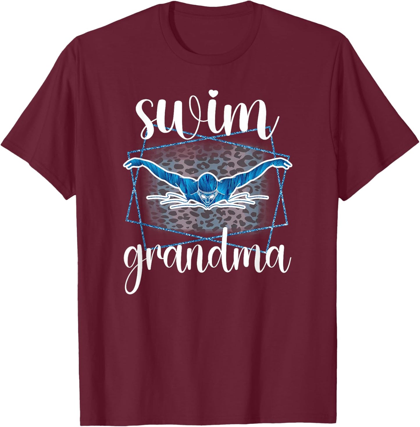 Swim Grandma Proud Grandmother Of A Swimmer Grandma T-Shirt - T-Shirt | Maroon