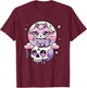 Kawaii Pastel Goth Cute Creepy Goat Bat Skeleton T-Shirt - T-Shirt | Maroon
