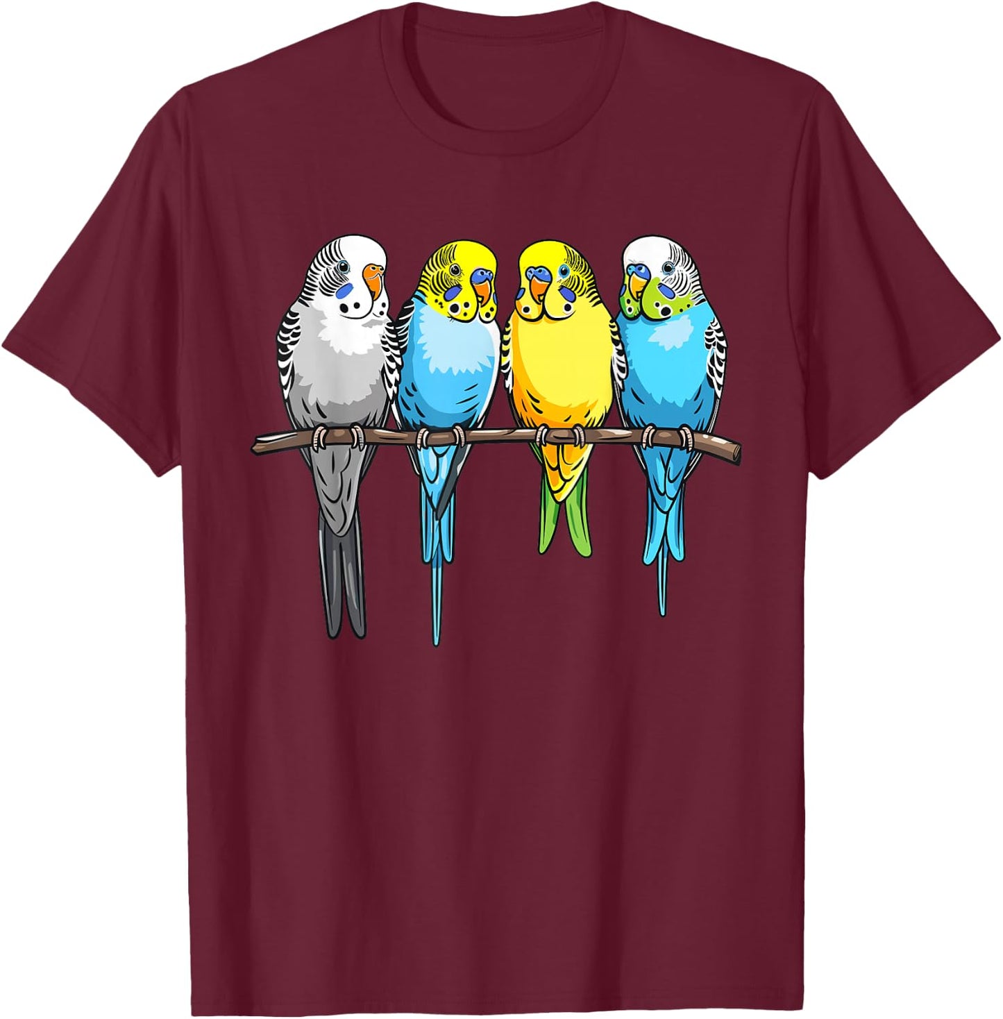 Budgie T-Shirt - T-Shirt | Maroon