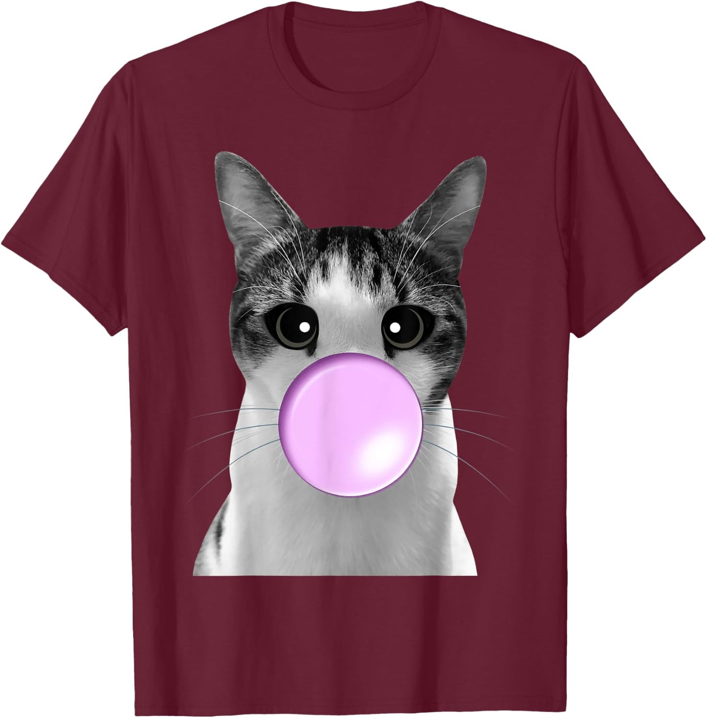 Bubblegum Kitty Cat Women Kids T-Shirt - T-Shirt | Maroon