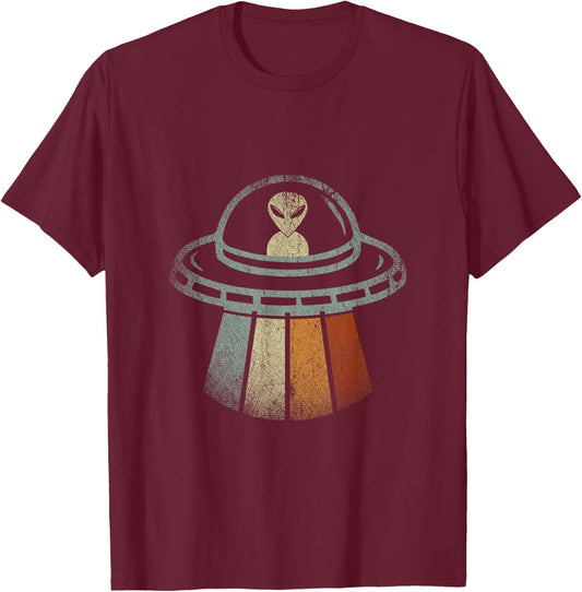 Retro Alien T-Shirt - T-Shirt | Maroon