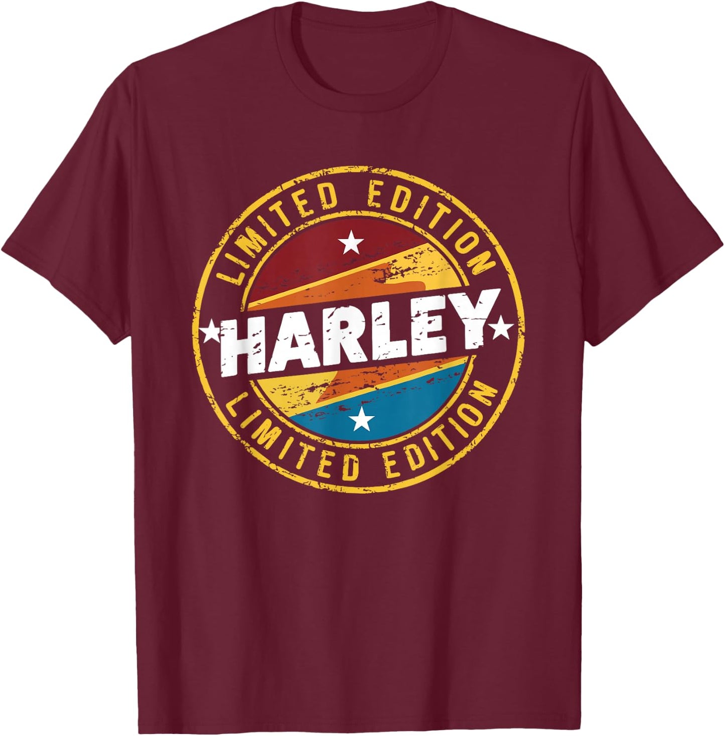Vintage Harley Retro T-Shirt - T-Shirt | Maroon