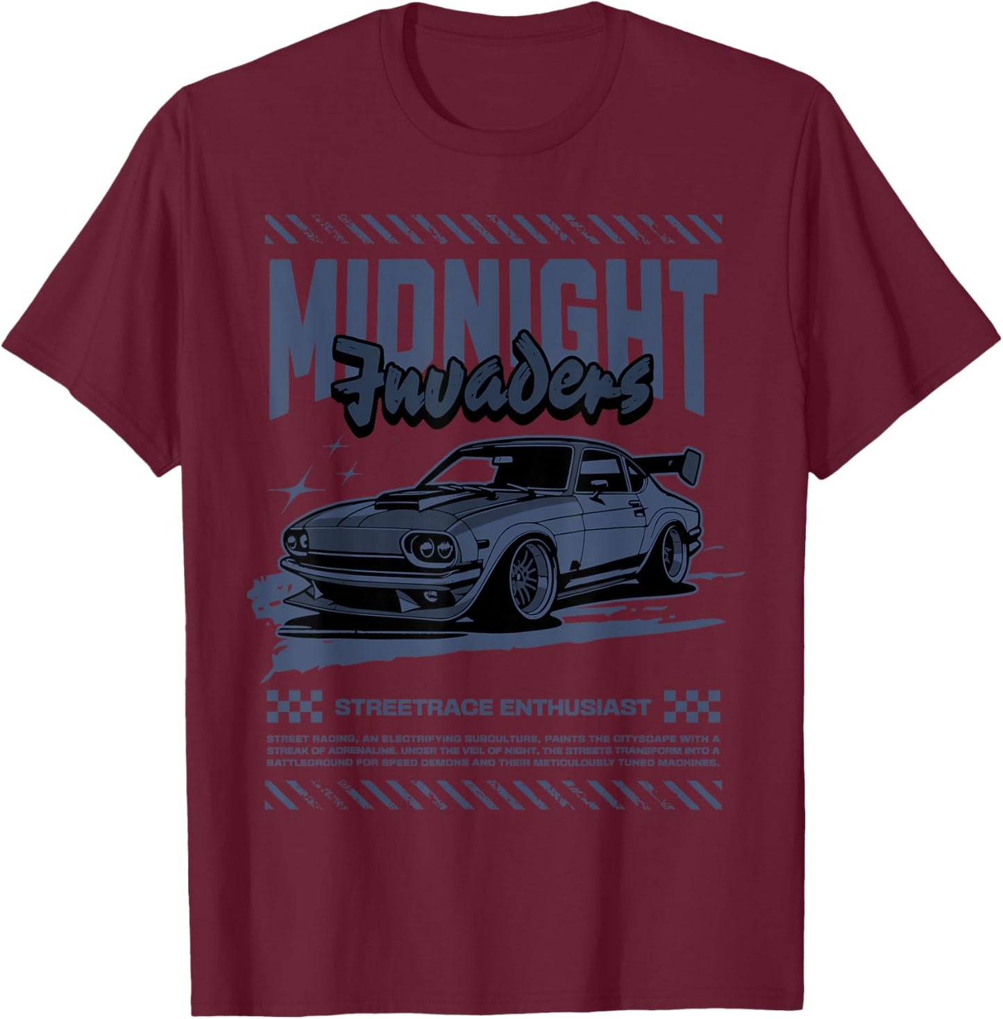 Midnight Invaders Low Diffused Blue 11s Matching Men Women T-Shirt - T-Shirt | Maroon