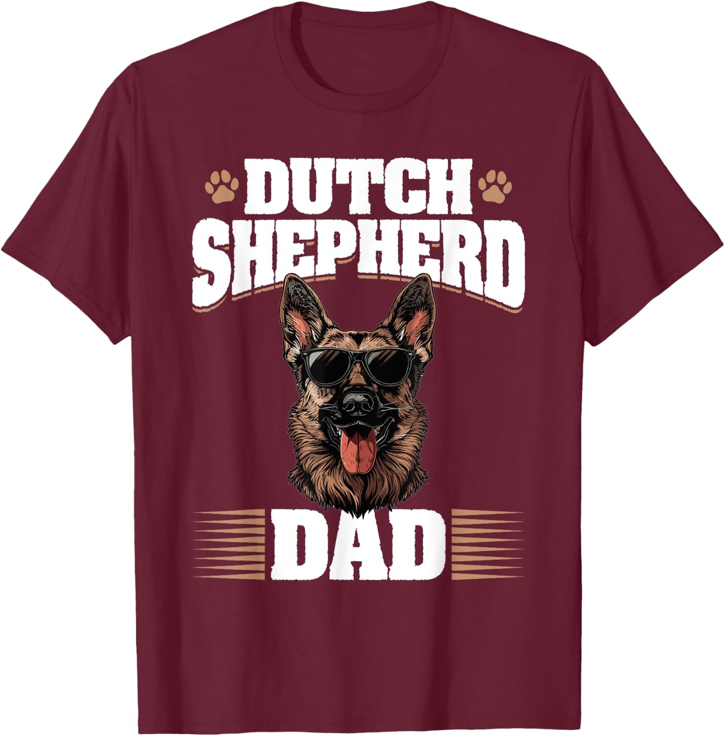 Dutch Shepherd Dog Breed Dutch Shepherd Dad Women Kids T-Shirt - T-Shirt | Maroon