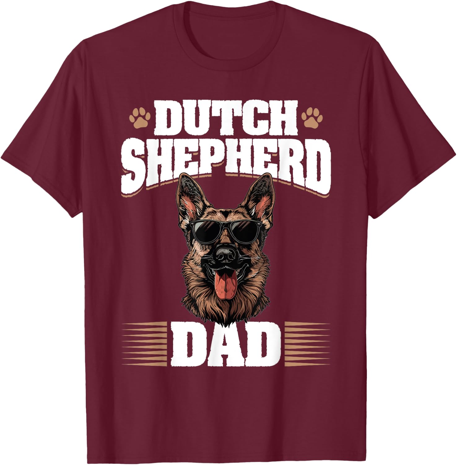 Dutch Shepherd Dog Breed Dutch Shepherd Dad Women Kids T-Shirt - T-Shirt | Maroon