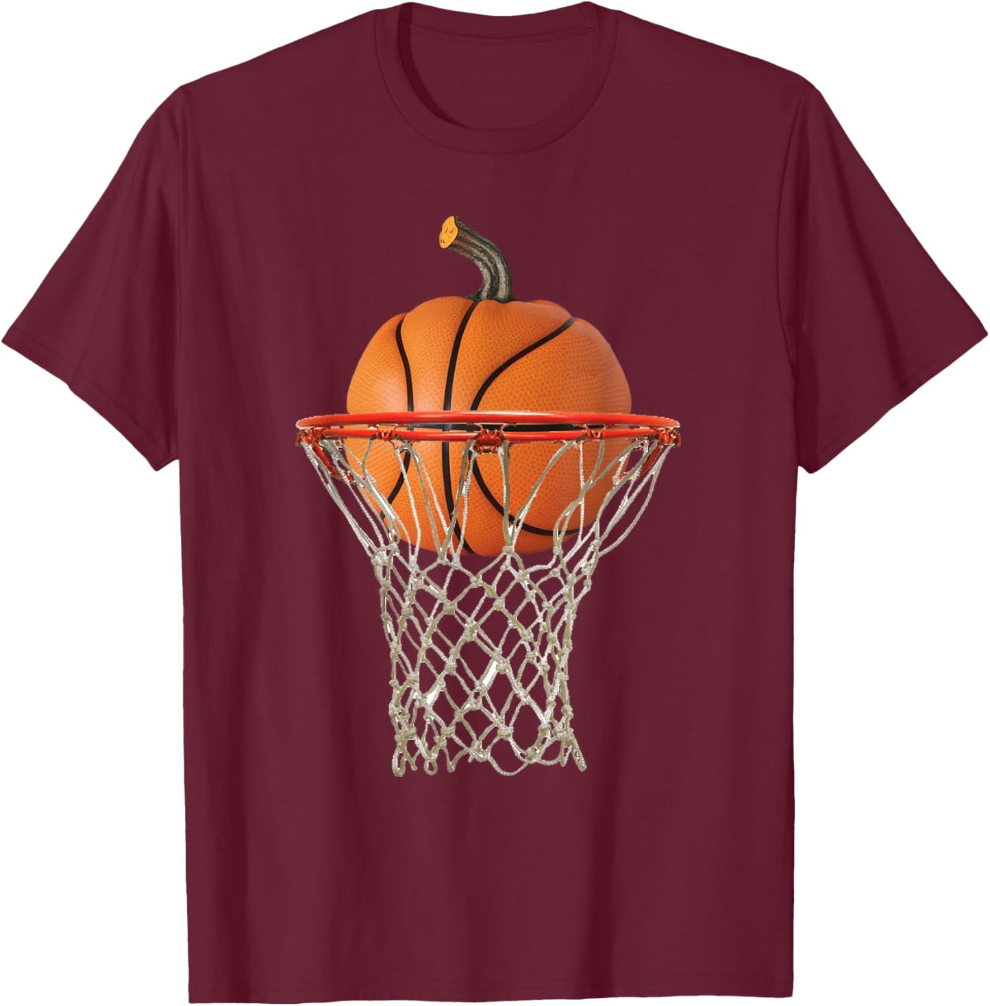 Funny Basketball Design For Halloween Costume Men Boys T-Shirt - T-Shirt | Maroon