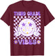 Groovy Third Grade Vibes Back to School 3rd Grade Teacher T-Shirt - T-Shirt | Maroon