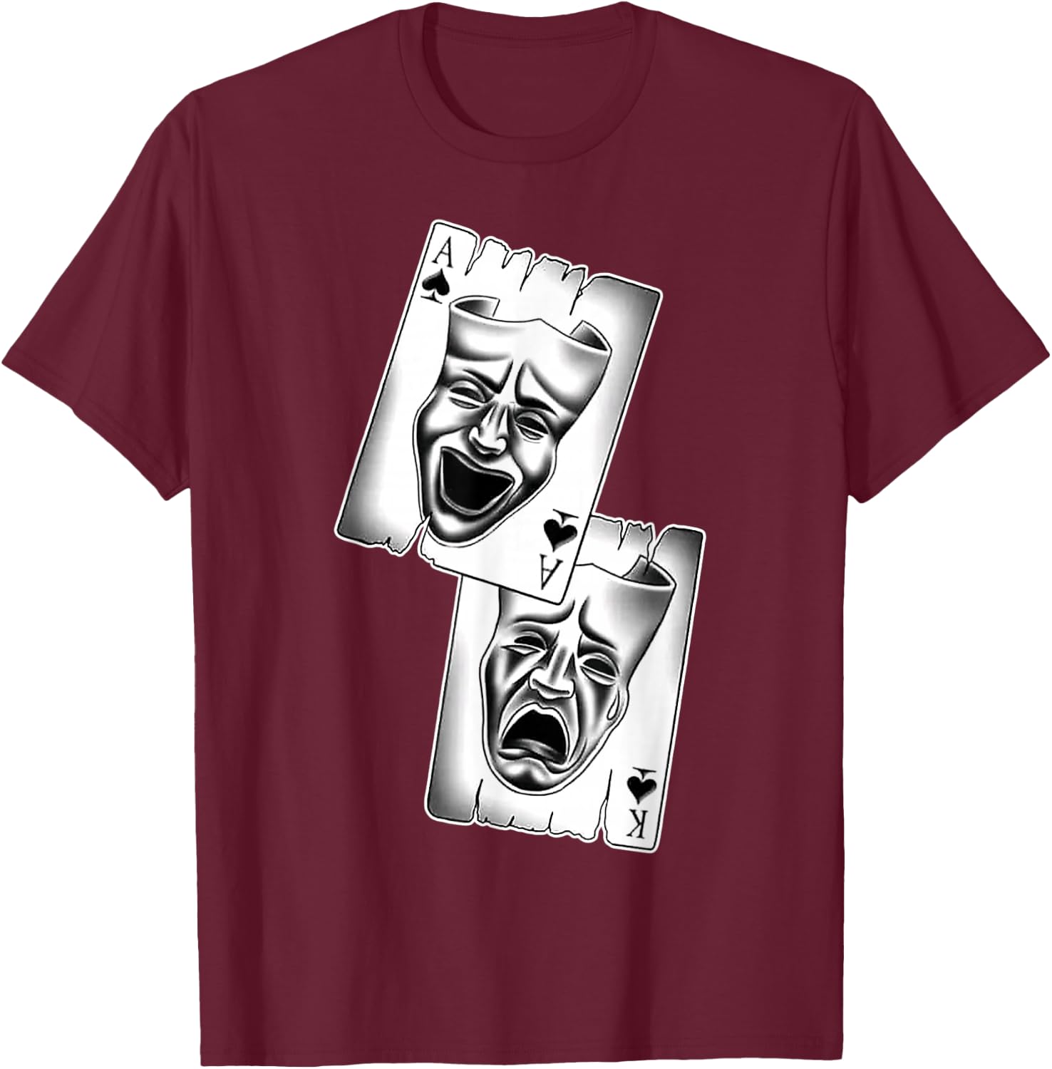 Smile Now Cry Later x Laugh Now Cry Later Blackjack T-Shirt - T-Shirt | Maroon