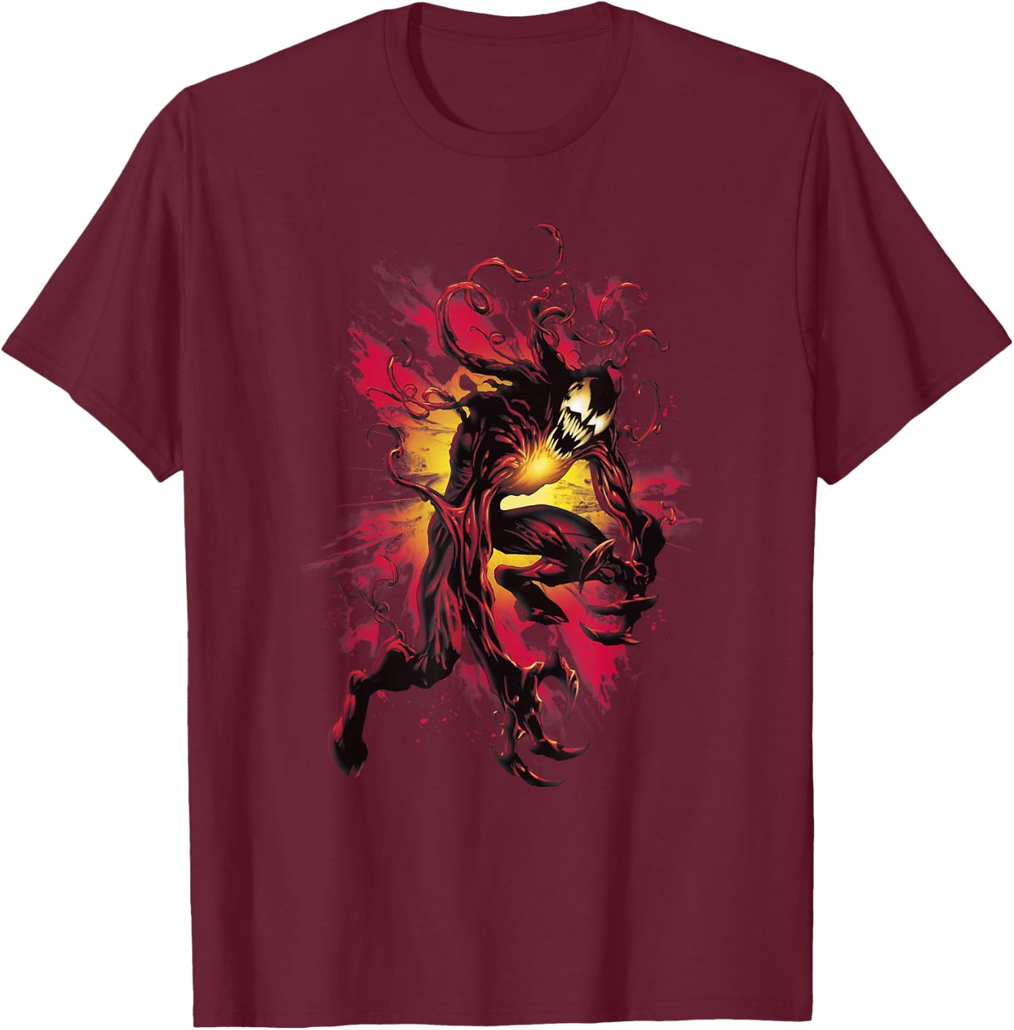 Marvel Comics Carnage Cletus Kasady Exploding Villain T-Shirt - T-Shirt | Maroon