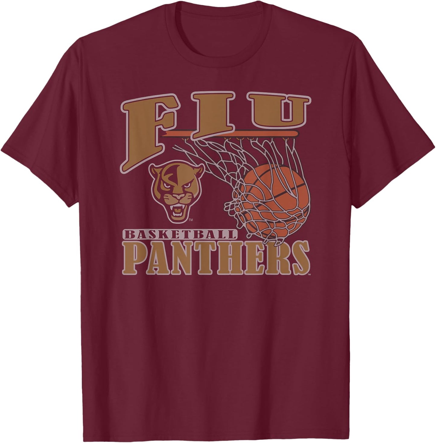 Florida International Golden Panthers Basketball Lift Navy T-Shirt - T-Shirt | Maroon