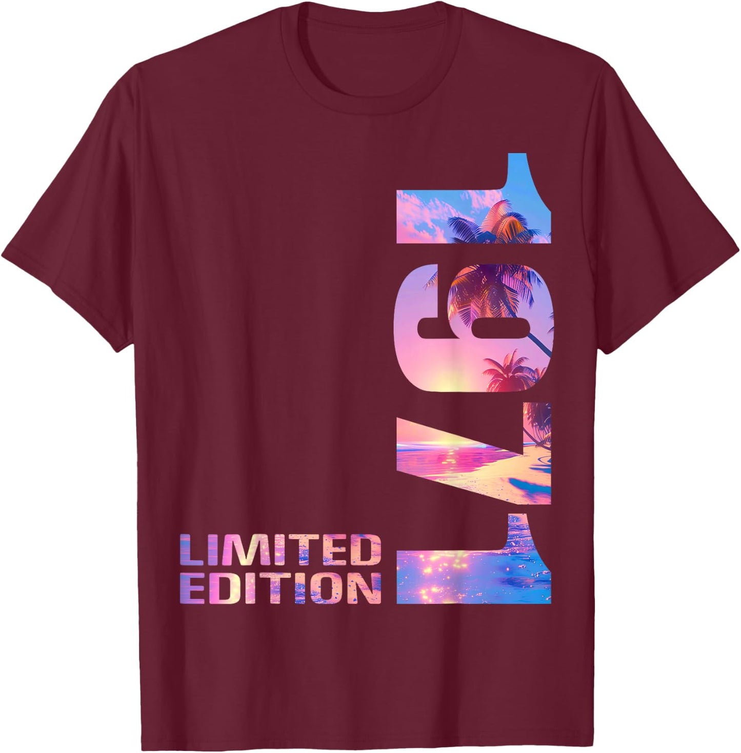 55th Birthday 1971 Limited Edition 55 Man Woman T-Shirt - T-Shirt | Maroon
