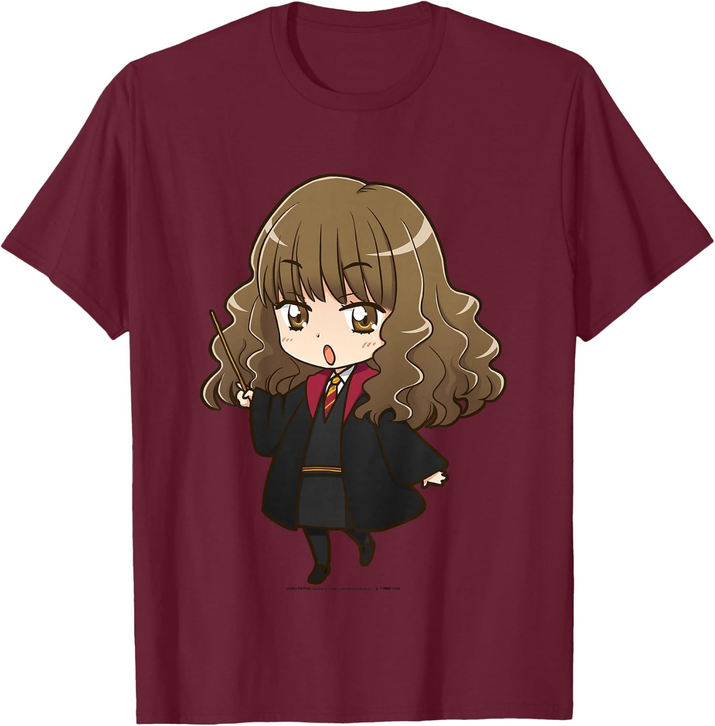 Kids Harry Potter Hermione Granger Anime Style Portrait T-Shirt - T-Shirt | Maroon