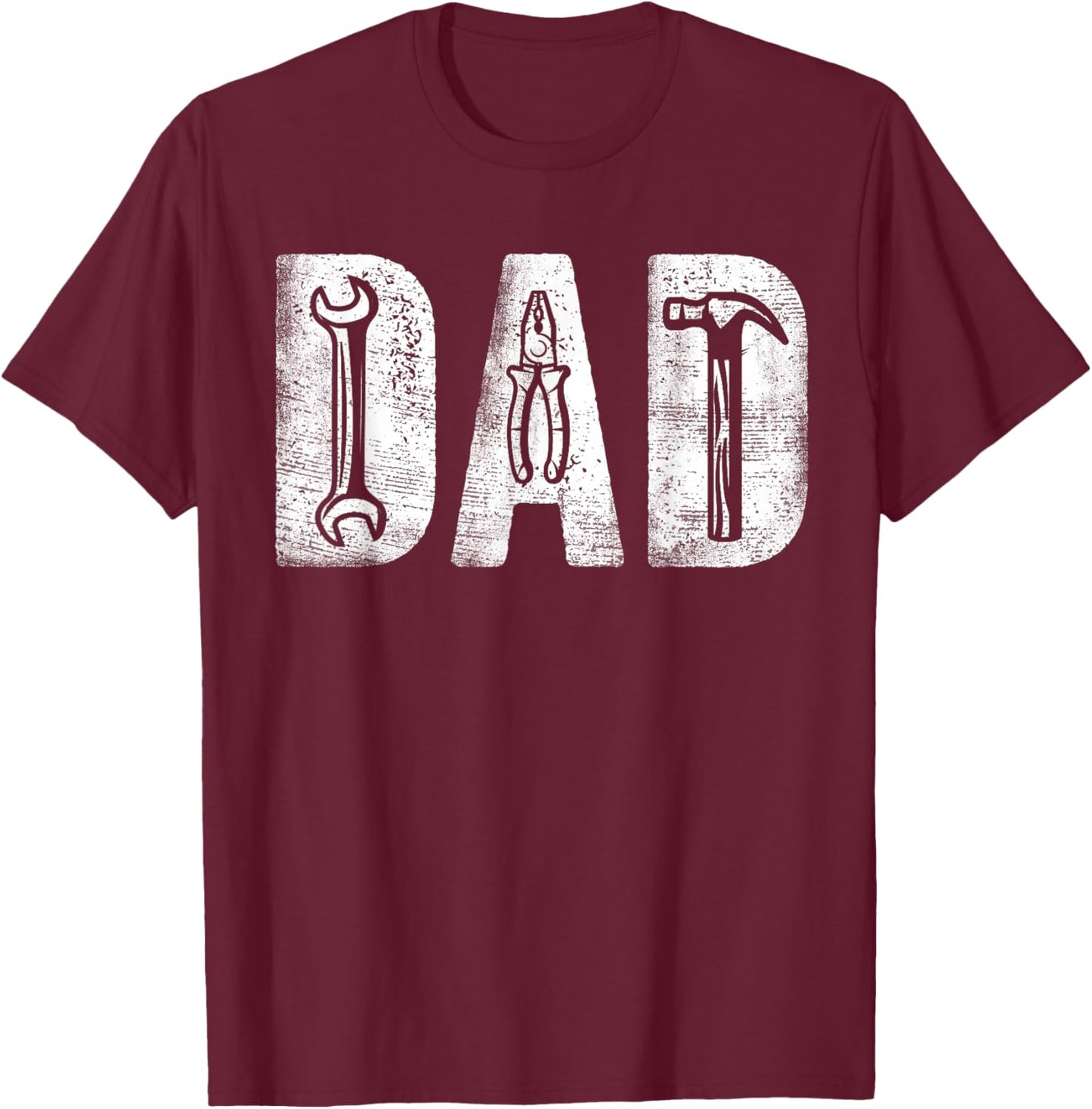 Mechanic Dad Classic Bold Font Father's Day Repairman Daddy T-Shirt - T-Shirt | Maroon