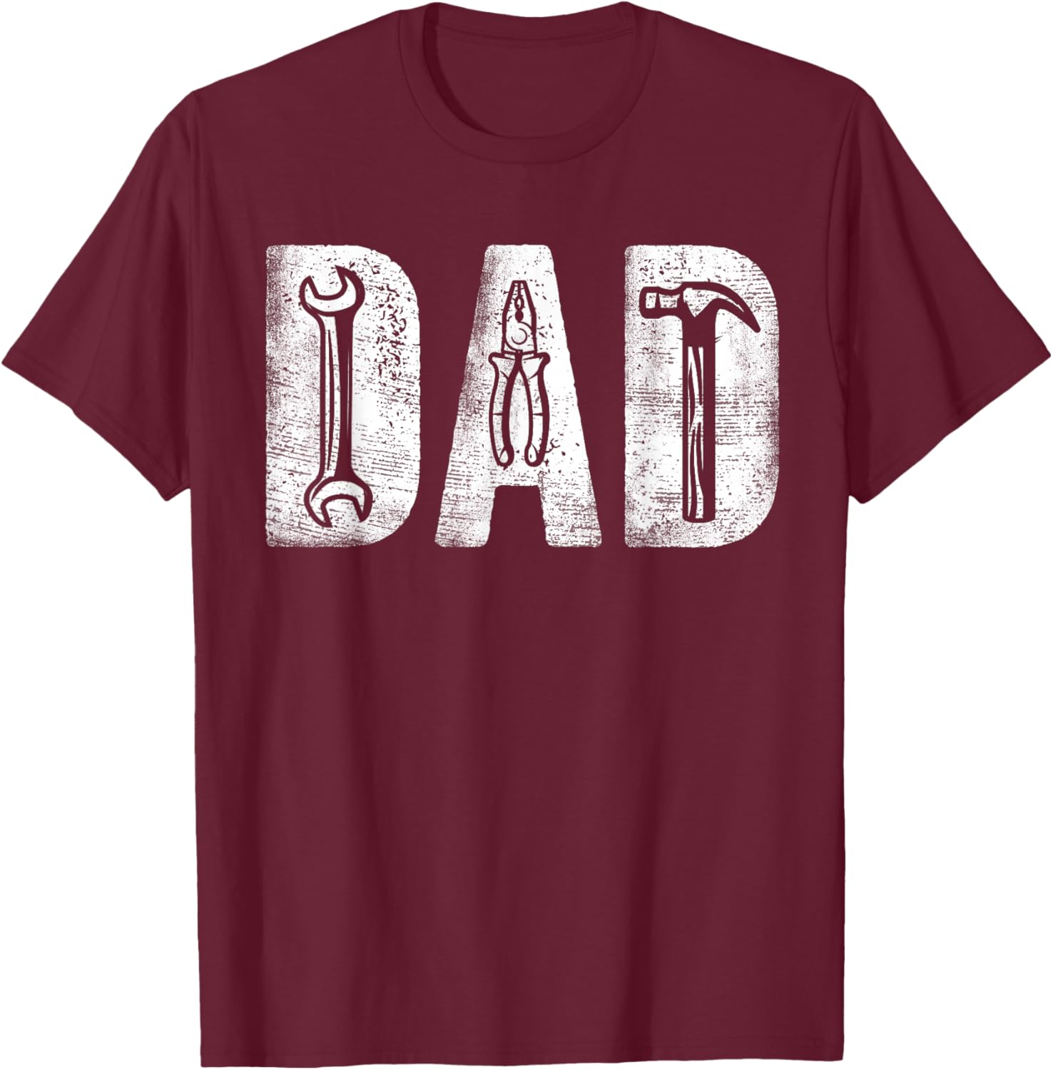 Mechanic Dad Classic Bold Font Father's Day Repairman Daddy T-Shirt - T-Shirt | Maroon