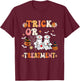 Trick Or Treatment Halloween Radiation Oncology Rad Therapy T-Shirt - T-Shirt | Maroon