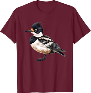 Hooded Merganser Vintage T-Shirt - T-Shirt | Maroon