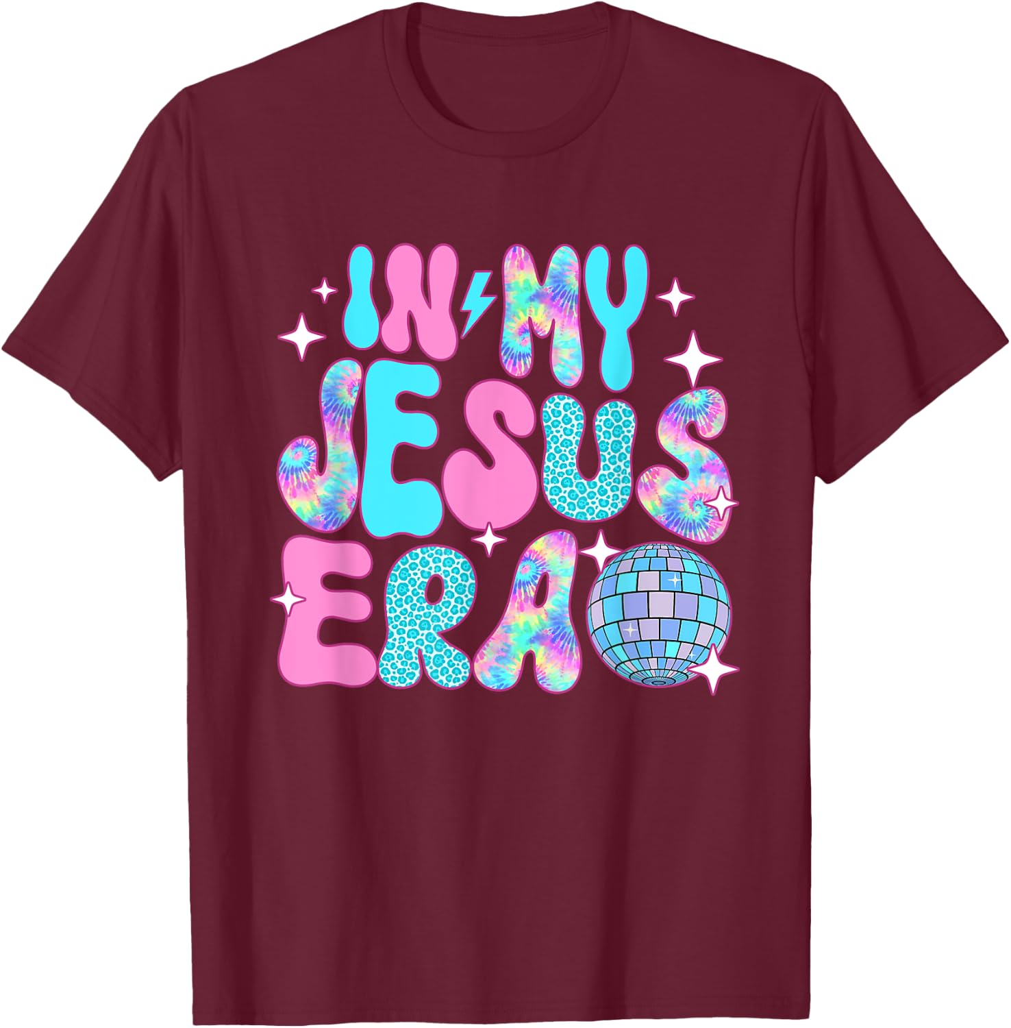 Disco In My Jesus Era T-Shirt - T-Shirt | Maroon