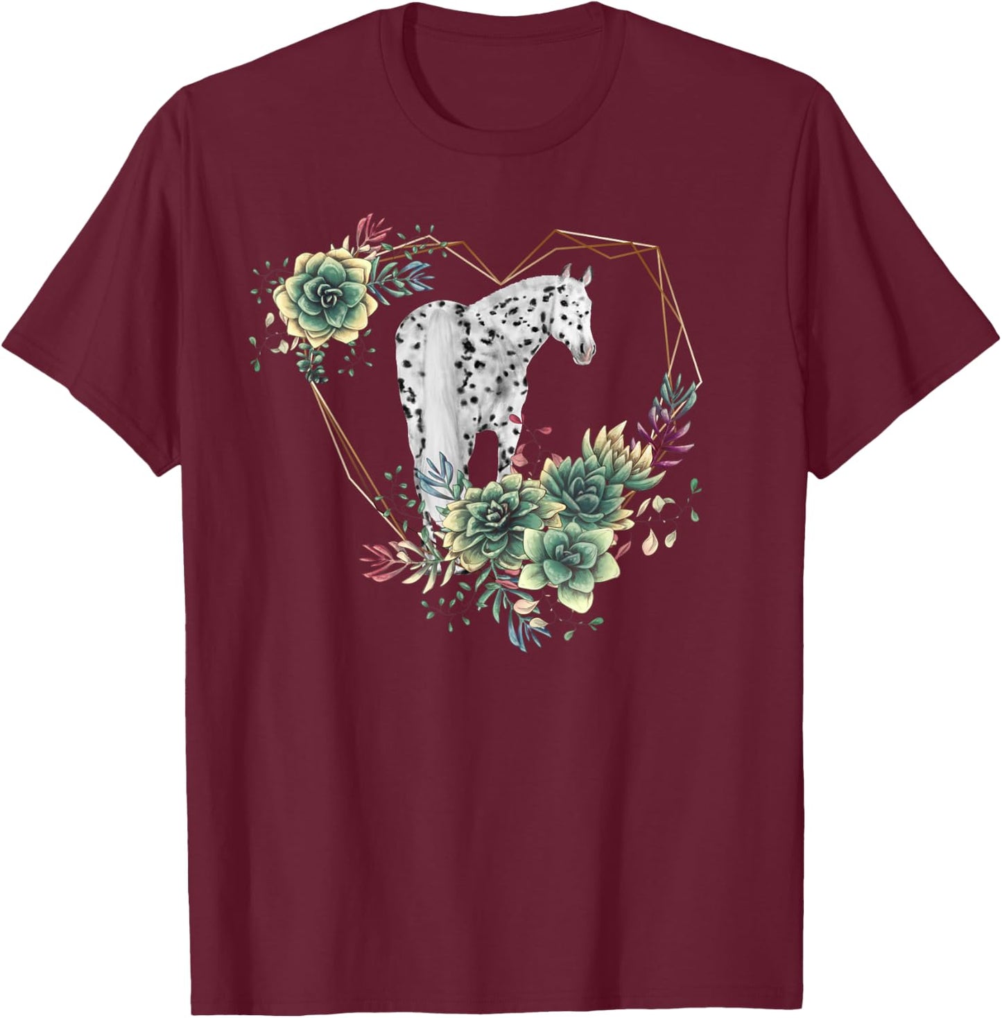 Appaloosa Horse Leopard Pattern Appaloosa T-Shirt - T-Shirt | Maroon