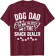 Dog Dad Man Myth Snack Dealer Funny Paw Dog T-Shirt - T-Shirt | Maroon