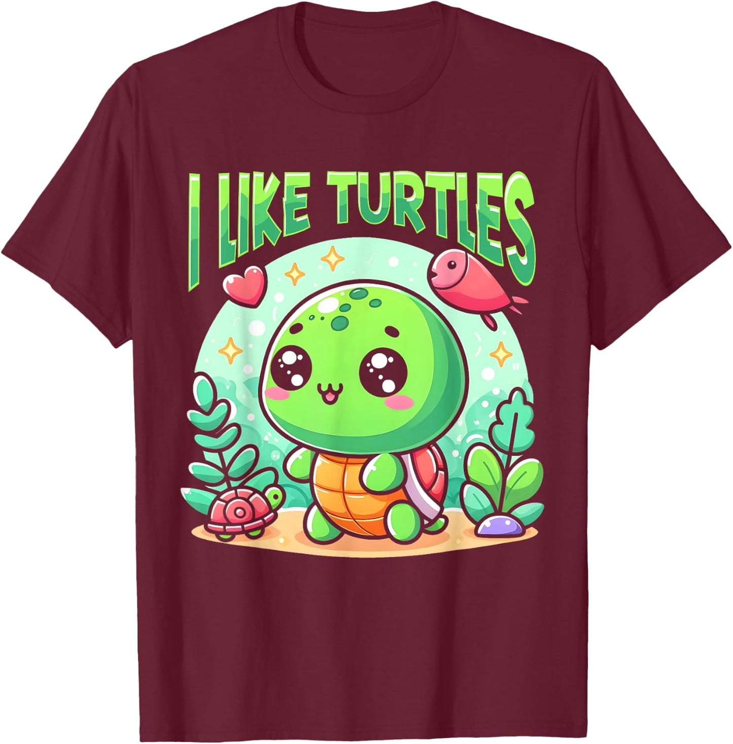 Funny Turtle Pet Shirt I Like Turtles Cute T-Shirt - T-Shirt | Maroon