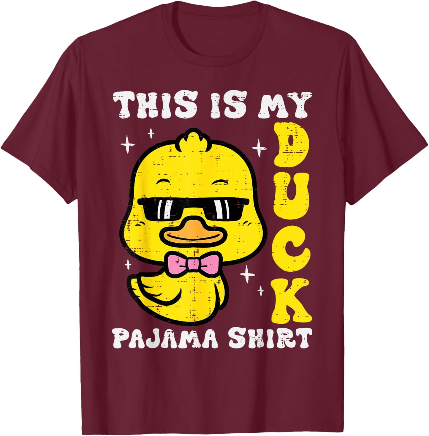 This Is My Duck Pajama Shirt Cute Women Girls Boys Kids Men T-Shirt - T-Shirt | Maroon