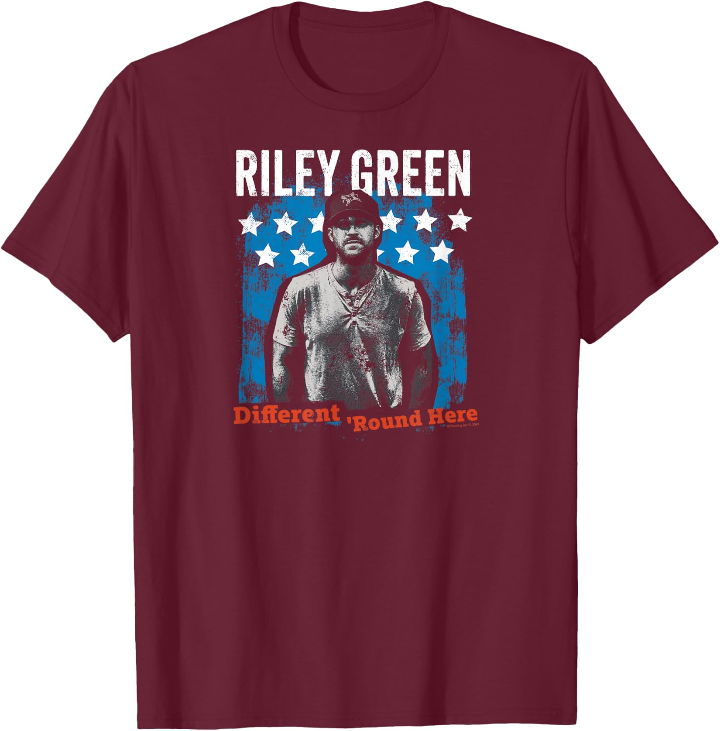Riley Green - It's Different here T-Shirt - T-Shirt | Maroon