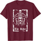 Motorcycle Motorbike - Motorbiker Biker Skeleton Tarot Card T-Shirt - T-Shirt | Maroon