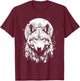 Wolf retro design Moon Grey Howling distressed T-Shirt - T-Shirt | Maroon
